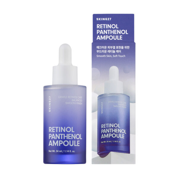 skin627-ujedrniajaca-ampulka-retinol-pantenol-600x600 SKIN627 RETINOL PANTHENOL Ampoule Firming, 34ml - Image 1
