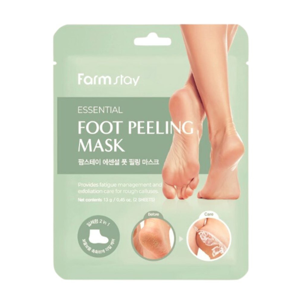 FARMSTAY Essential Foot Peeling Mask pair 1 FARMSTAY – ESSENTIAL Foot Peeling Mask, 13 g x 2 - Image 1